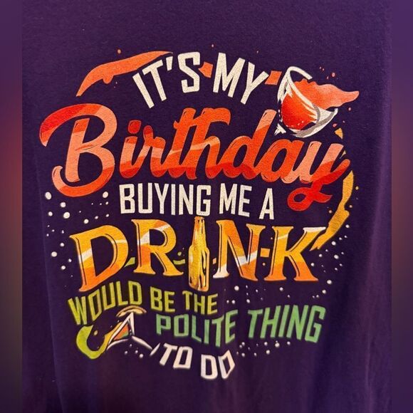 Womens It's My Birthday Buy Me A Drink Drinking Party Wine Gift V-Neck T-Shirt - Picture 4 of 8